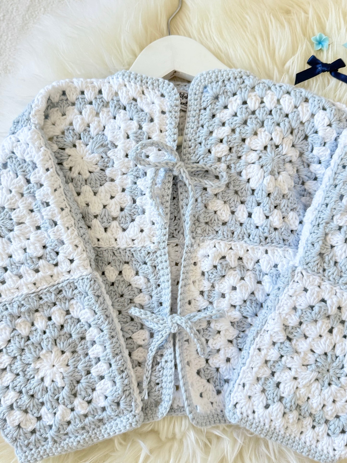 „Blue Cotton Dream“ Cardigan Gr.98/104